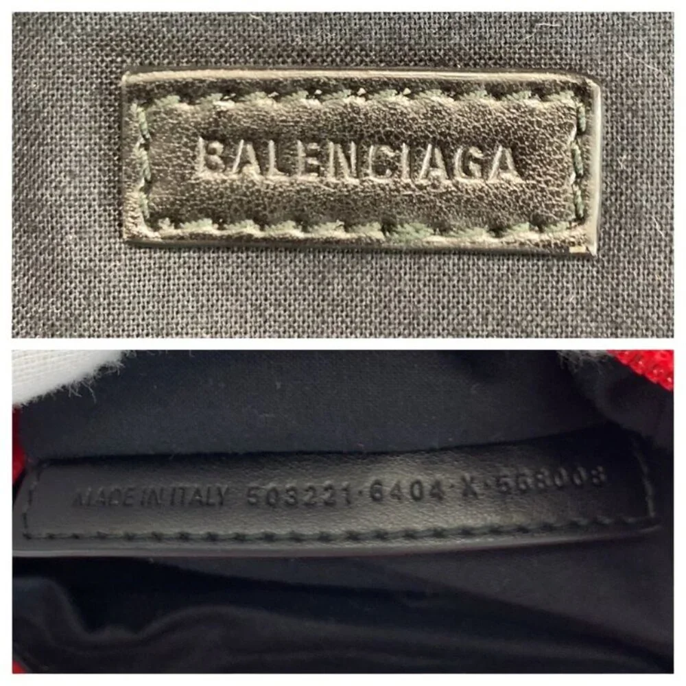 Balenciaga Explorer Red Black Nylon Backpack Daypack Backpack - Picture 4 of 9